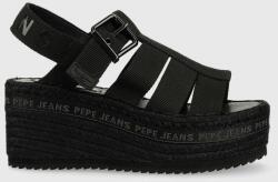 Pepe Jeans sandale WITNEY femei, culoarea negru, toc pana, PLS90577 PPYX-OBD1RA_99X