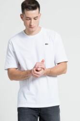 Lacoste tricou barbati, culoarea alb, neted 9B82-TSM601_00X