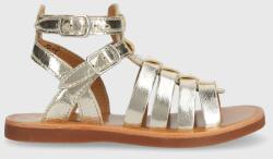 Pom D'api sandale din piele pentru copii culoarea argintiu PPYX-OBG192_SLV