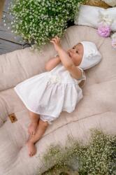 Jamiks rochie din bumbac pentru bebeluși culoarea alb, mini, evazati PPYX-SUG03Z_00X