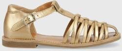 Pom D'api sandale din piele pentru copii culoarea auriu PPYX-OBG1BK_10Y