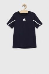 Adidas tricou de bumbac pentru copii B D4GMDY culoarea albastru marin, neted PPYX-TSB01T_59B
