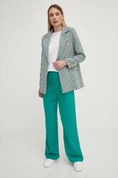 Answear Lab pantaloni femei, culoarea verde, lat, high waist BBYX-SPD031_77X