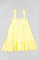 Zippy rochie fete culoarea galben, midi, oversize PPYX-SUG0HR_11X