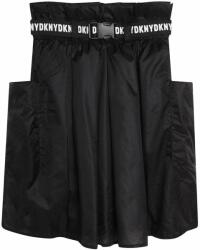 DKNY fusta fete culoarea negru, midi, evazati PPYX-SDG035_99X