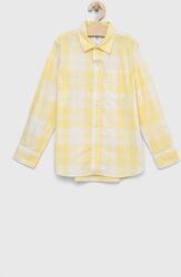 Gap camasa de bumbac pentru copii culoarea galben PPYX-KDB03T_11X
