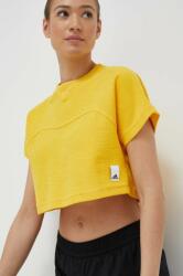 adidas tricou din bumbac culoarea galben PPYX-TSD1KT_11X