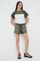 Wrangler pantaloni scurti ATG femei, culoarea verde, modelator, medium waist MPYX-SZD00E_78X