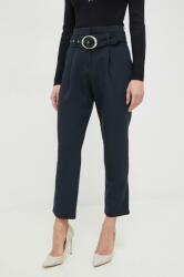 Morgan pantaloni femei, culoarea albastru marin, drept, high waist PPYX-SPD0ZT_59X