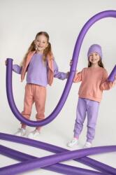 Coccodrillo pantaloni de trening din bumbac pentru copii culoarea roz, neted PPYX-SPG036_03X