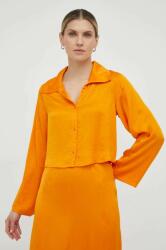 American Vintage camasa femei, culoarea portocaliu, cu guler clasic, regular PPYX-KDD0AA_23X