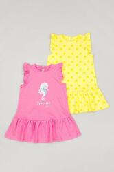 Zippy rochie din bumbac pentru bebeluși 2-pack culoarea roz, mini, evazati PPYX-SUG0GD_30X