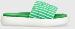 Toms papuci Alpargata Mallow Slide femei, culoarea verde, cu platforma, 10019721 PPYX-OBD3ZU_76X