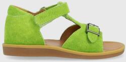 Pom D'api sandale din piele intoarsa pentru copii culoarea verde PPYX-OBK10D_71X