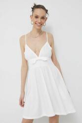 Roxy rochie culoarea alb, mini, evazati PPYX-SUD15E_00X