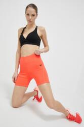 4F pantaloni scurți de antrenament culoarea rosu, neted, high waist PPYX-SZD0TW_33X