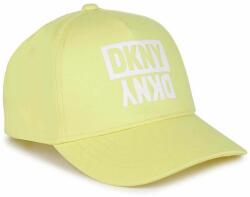 DKNY șapcă din bumbac pentru copii culoarea galben, cu imprimeu PPYX-CAG04D_10X