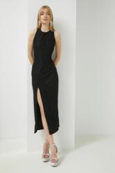 Rotate rochie culoarea negru, maxi, mulata PPYX-SUD147_99X