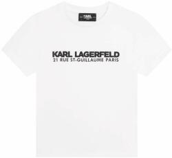 KARL LAGERFELD tricou de bumbac pentru copii culoarea alb, cu imprimeu PPYX-TSB0IS_00X