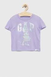 GAP tricou de bumbac pentru copii x Disney culoarea violet PPYX-TSG0DT_45X