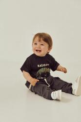 Zippy tricou de bumbac pentru copii culoarea gri, cu imprimeu PPYX-TSK0A7_90X