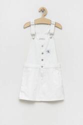 Calvin Klein Jeans rochie din denim pentru copii culoarea alb, mini, drept PPYX-SUG0AG_00X