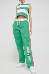 Tommy Jeans pantaloni de trening culoarea verde, modelator PPYX-SPD0R5_76X