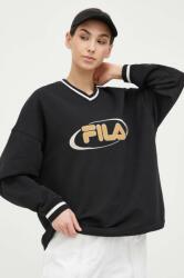 Fila bluza x Hailey Bieber femei, culoarea negru, cu imprimeu PPYX-BLD13M_99X