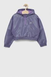 Adidas bluza copii G D WV HD HLFZP culoarea violet, cu glugă, neted PPYX-BLG003_45X