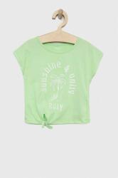 Roxy tricou de bumbac pentru copii culoarea verde PPYX-TSG0JZ_70X