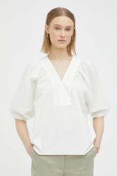 By Malene Birger bluza din bumbac femei, culoarea alb, neted PPYX-KDD0DD_00X