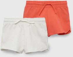 Zippy pantaloni scurți din bumbac pentru copii 2-pack culoarea portocaliu, neted, talie reglabila PPYX-SZG094_00X