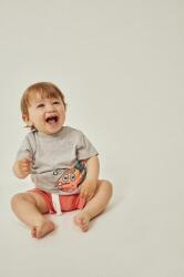 Zippy tricou din bumbac pentru bebelusi culoarea gri, cu imprimeu PPYX-TSB0K5_09X