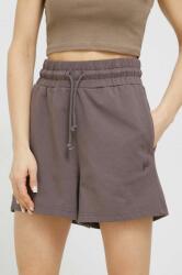 Fila pantaloni scurti femei, culoarea violet, neted, high waist PPYX-SZD0AH_45X