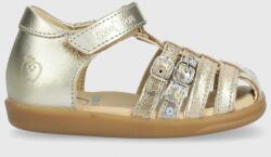 Shoo Pom sandale din piele pentru copii culoarea auriu PPYX-OBG1CO_10Y
