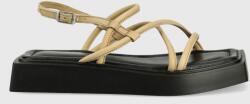 Vagabond Shoemakers sandale de piele Evy femei, culoarea bej, cu platforma PPYY-OBD0K7_08X