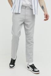 Hollister Co Hollister Co. pantaloni din amestec de in culoarea gri, drept PPYX-SPM0LR_09X