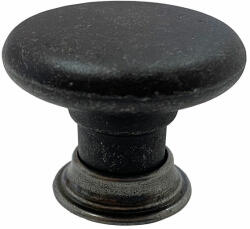 Demos Bútorfogantyú gomb Victoria fekete Átm. : 33mm (dem-42104)