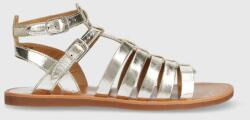 Pom D'api sandale din piele pentru copii culoarea argintiu PPYX-OBG195_SLV
