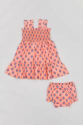 Zippy rochie din bumbac pentru bebeluși culoarea roz, mini, evazati PPYX-SUG0GJ_30X