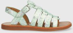 Pom D'api sandale din piele pentru copii culoarea turcoaz PPYX-OBG1B0_65X