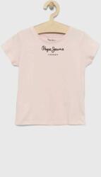 Pepe Jeans tricou de bumbac pentru copii Culoarea roz PPYX-TSG03H_30X
