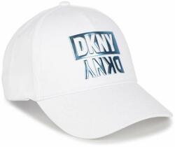 DKNY șapcă din bumbac pentru copii culoarea alb, cu imprimeu PPYX-CAG04D_00X
