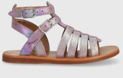 Pom D'api sandale din piele intoarsa pentru copii culoarea violet PPYX-OBG196_45X