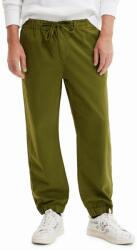 Desigual pantaloni de bumbac culoarea verde PPYX-SPM0MC_77X