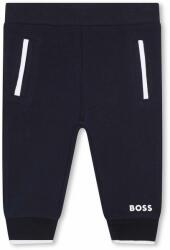 Boss pantaloni de trening pentru bebeluși culoarea albastru marin, neted PPYX-SPK02M_59X