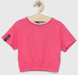 Sisley tricou de bumbac pentru copii culoarea roz PPYX-TSG09M_34X