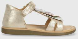 Shoo Pom sandale din piele pentru copii culoarea auriu PPYX-OBG1CC_10Y