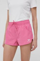 Roxy pantaloni scurți femei, culoarea roz, cu imprimeu, high waist ERJBS03165 PPYY-BID1I3_42X