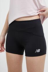 New Balance pantaloni scurți de alergare Accelerate Pacer culoarea negru, neted, medium waist PPYX-SZD0PJ_99X